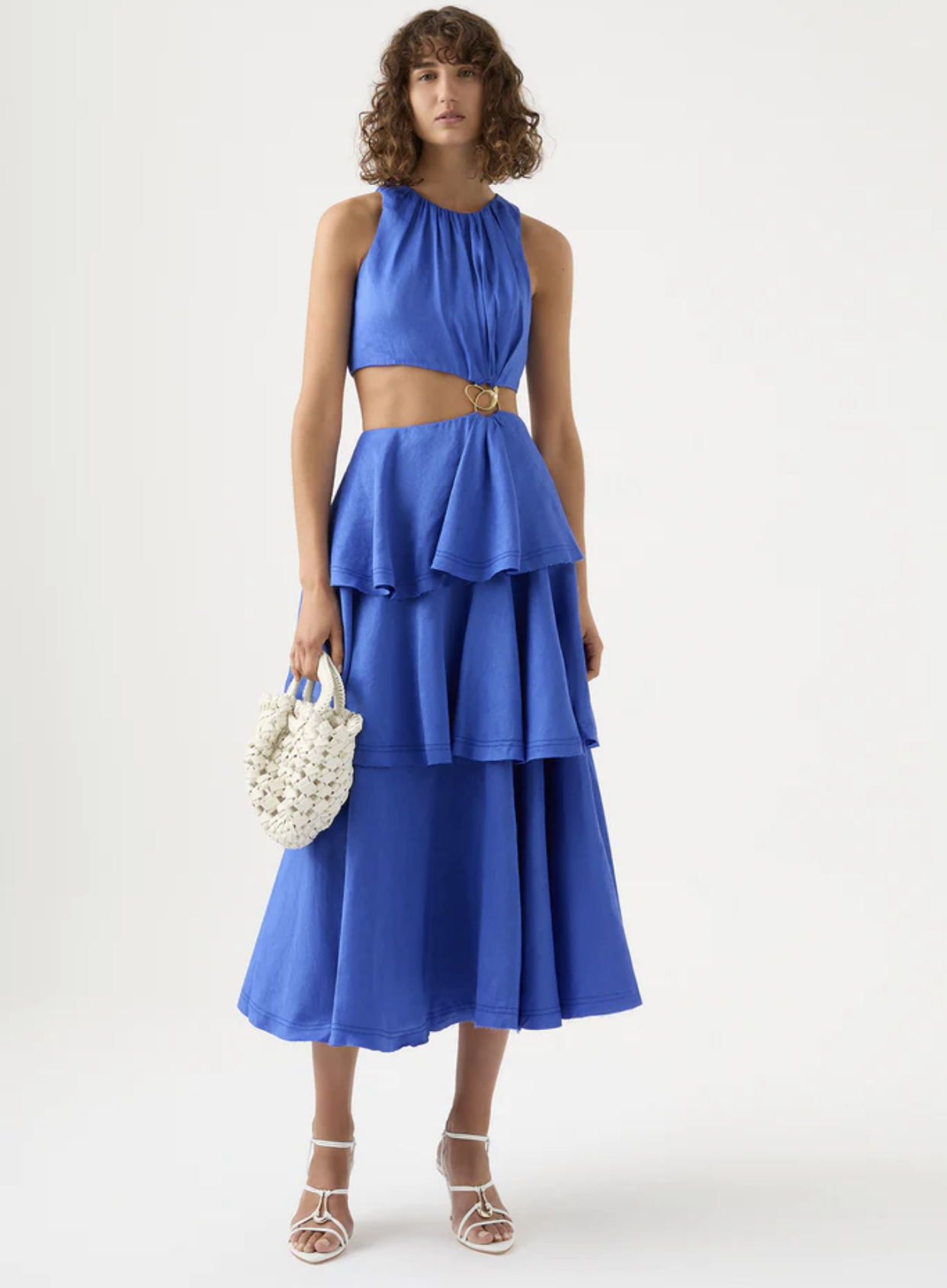 Rent a Aje Wave Cut Out Ring Midi Dress