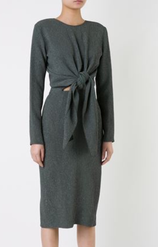 Hire a Scanlan Theodore Stretch Reptile Tie Front Dress