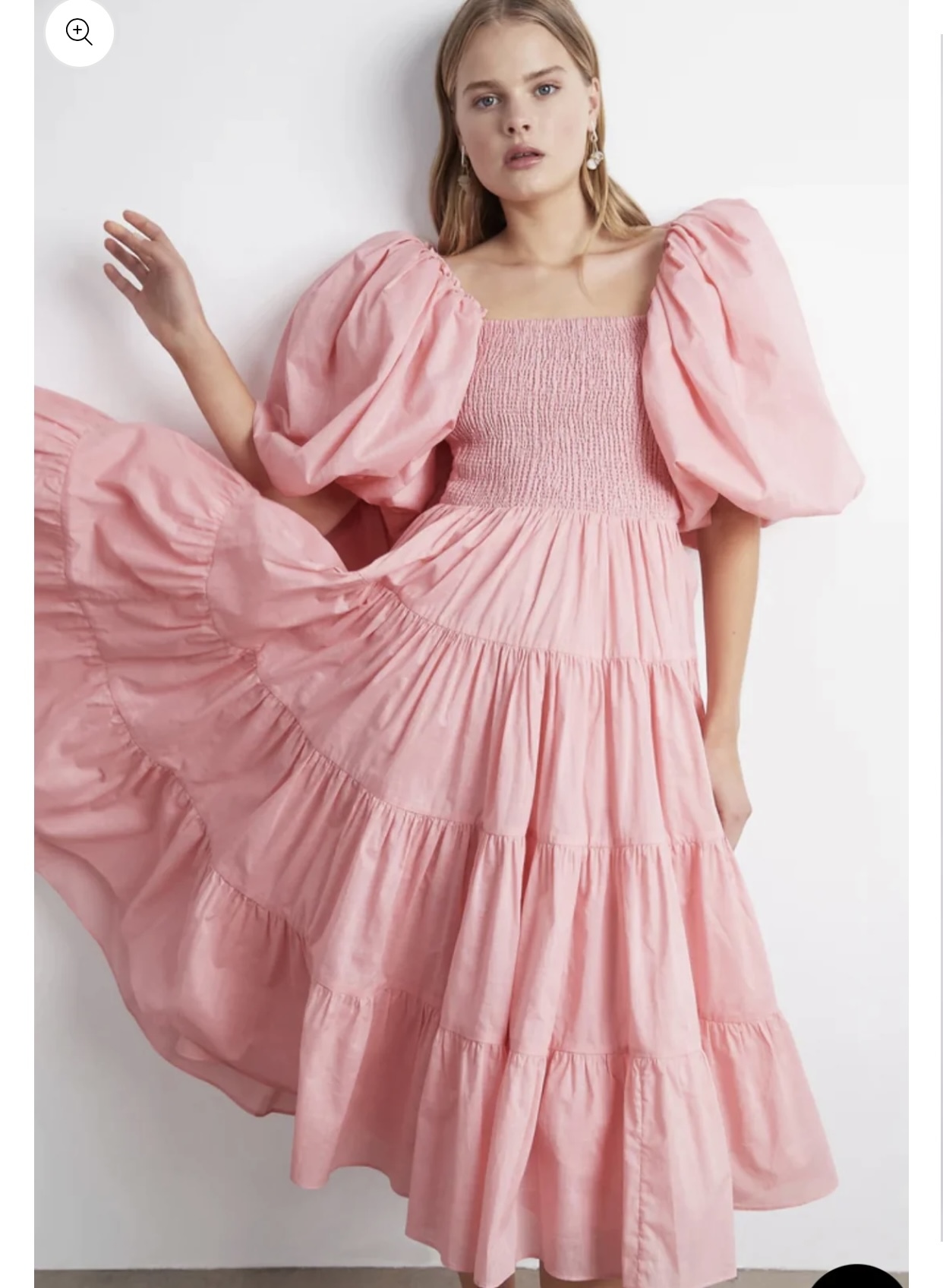 Rental Aje Cherished Puff Sleeve Midi Pink