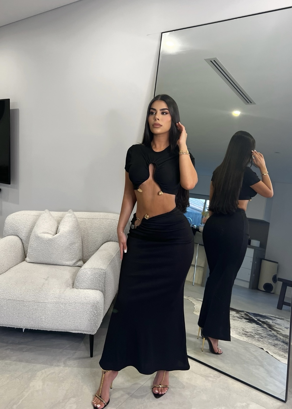 Loan a Christopher Esber Ruched Distort Quartz Set