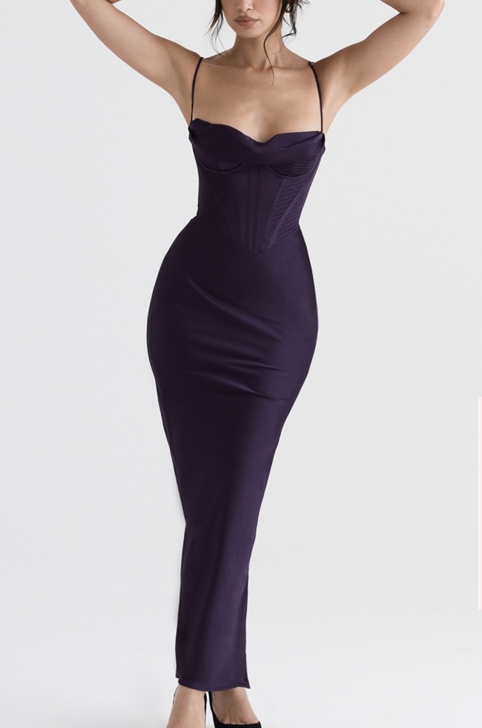 Formal rental House Of Cb Charmaine Night Shade Corset Maxi Dress