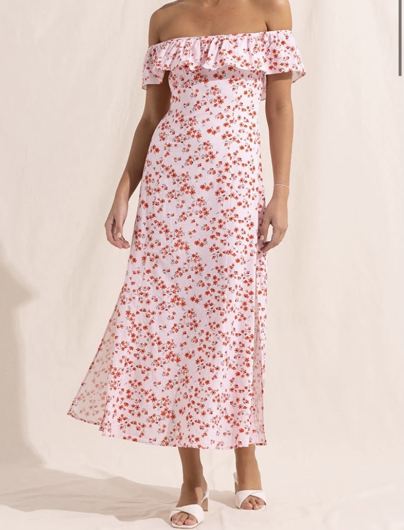 Formal rental Peony Swimwear Posy Summer Off Shoulder Dress