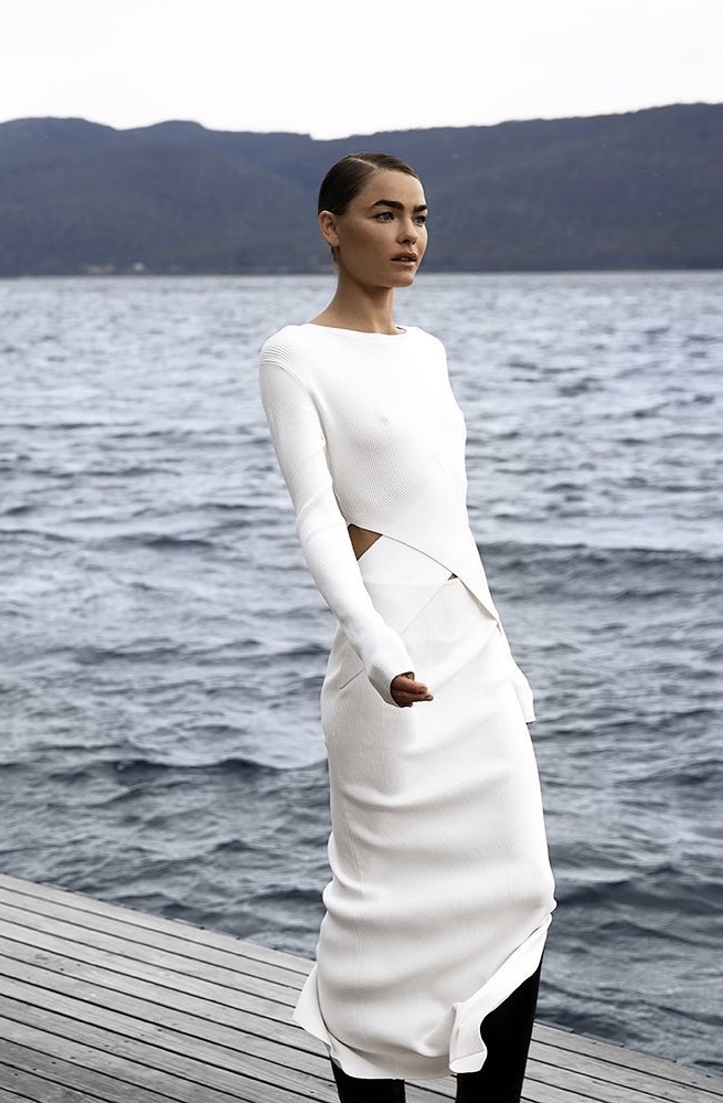 For rent a SIR THE LABEL Celena Draped Dress