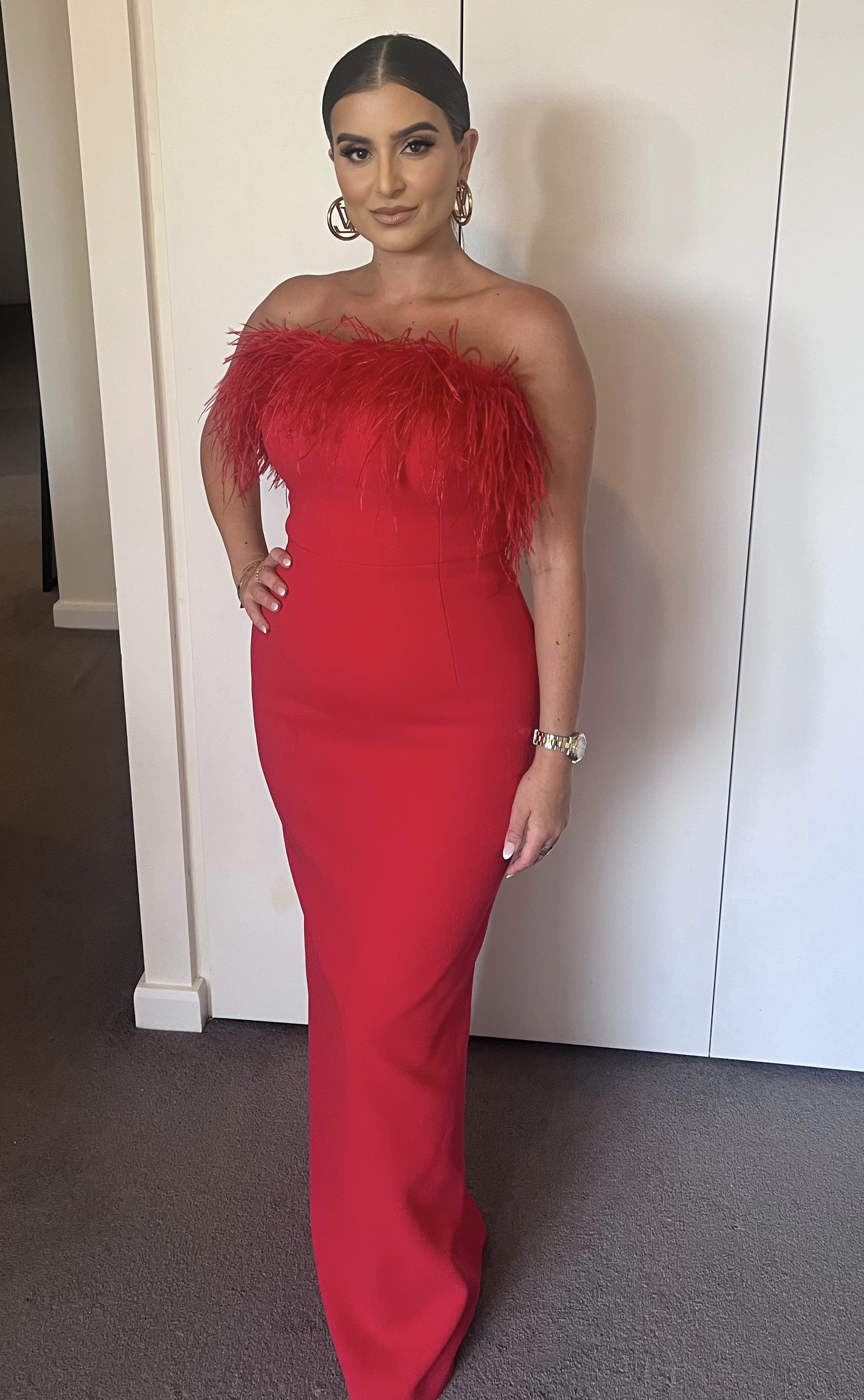 Formal rental Red Rebecca Vallance