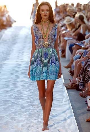 Affordable Camilla Topkapi V Neck Short Dress