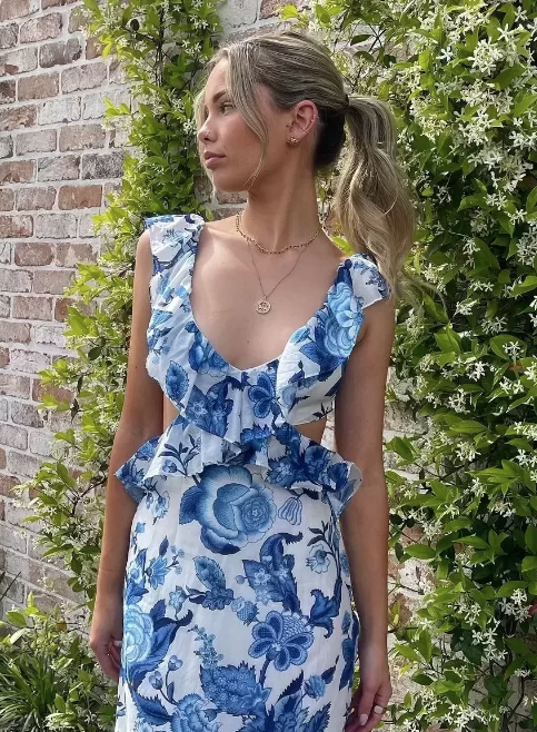 Rent a Sir The Label Amaris Frill Midi Dress