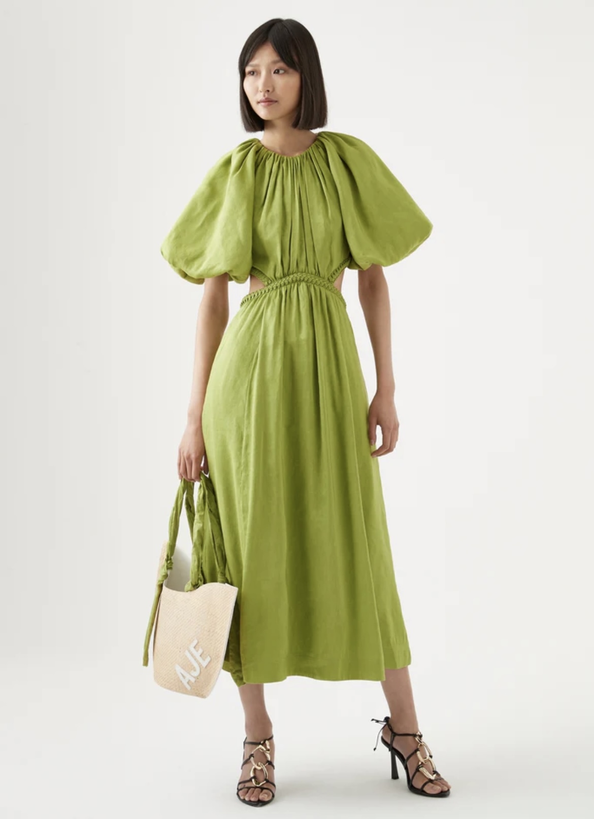 Hire a Aje Aje Capucine Puff Sleeve Midi Dress
