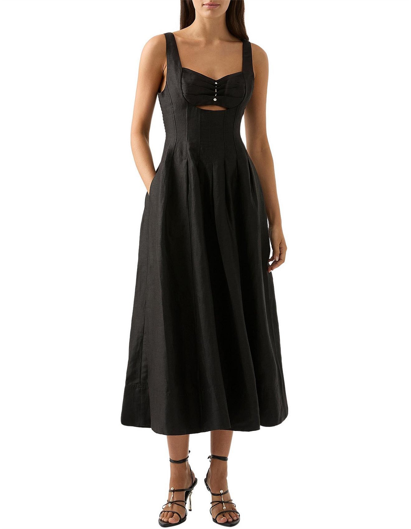 Affordable Aje Divinity Pearl Pin Midi Dress