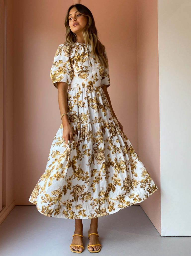 Cheap designer Shona Joy Bella Short Sleeve Open Back Midi Dress