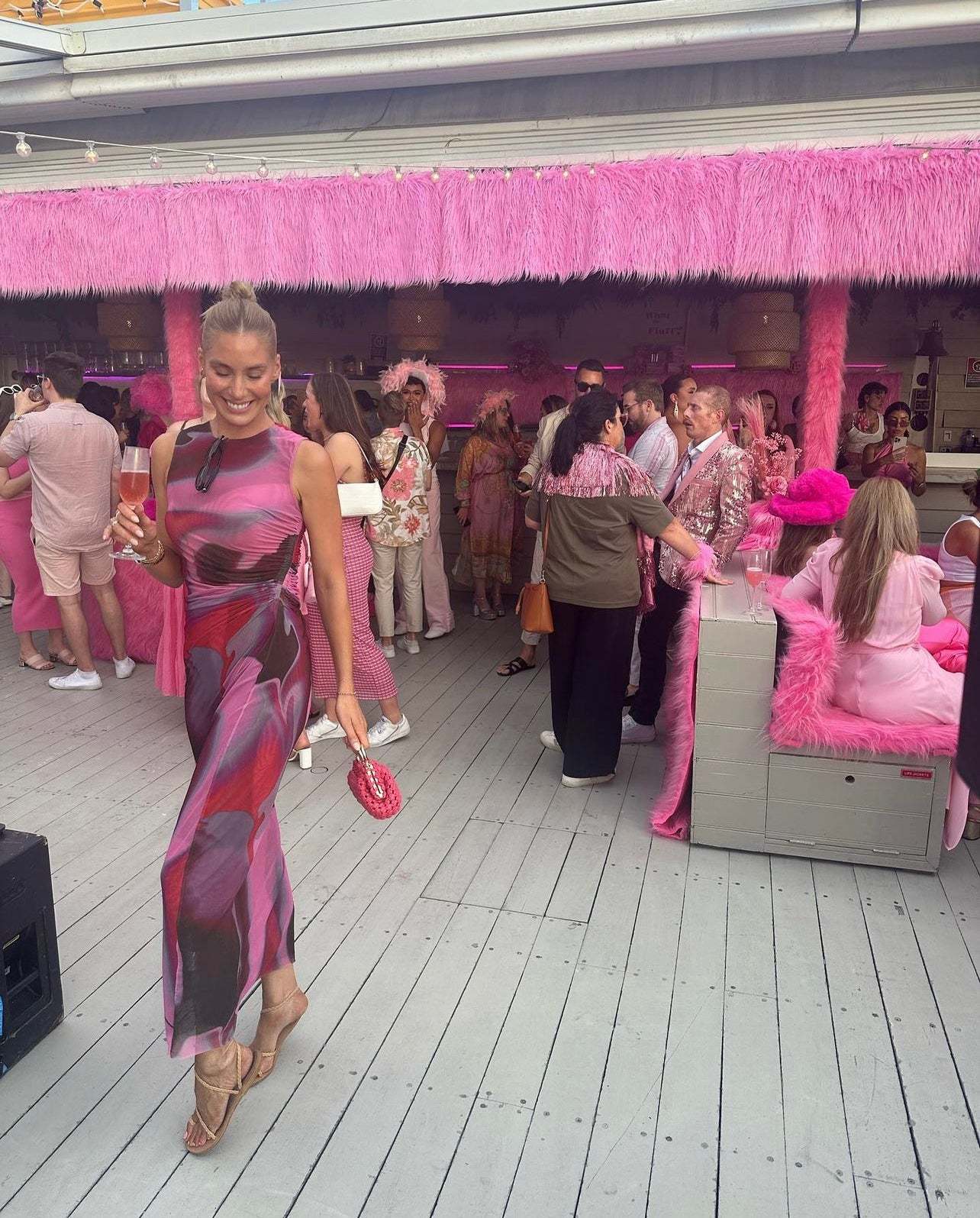 Hire a Scanlan Theodore Scanlan Theodore Italian Watercolour Dress Raspberry