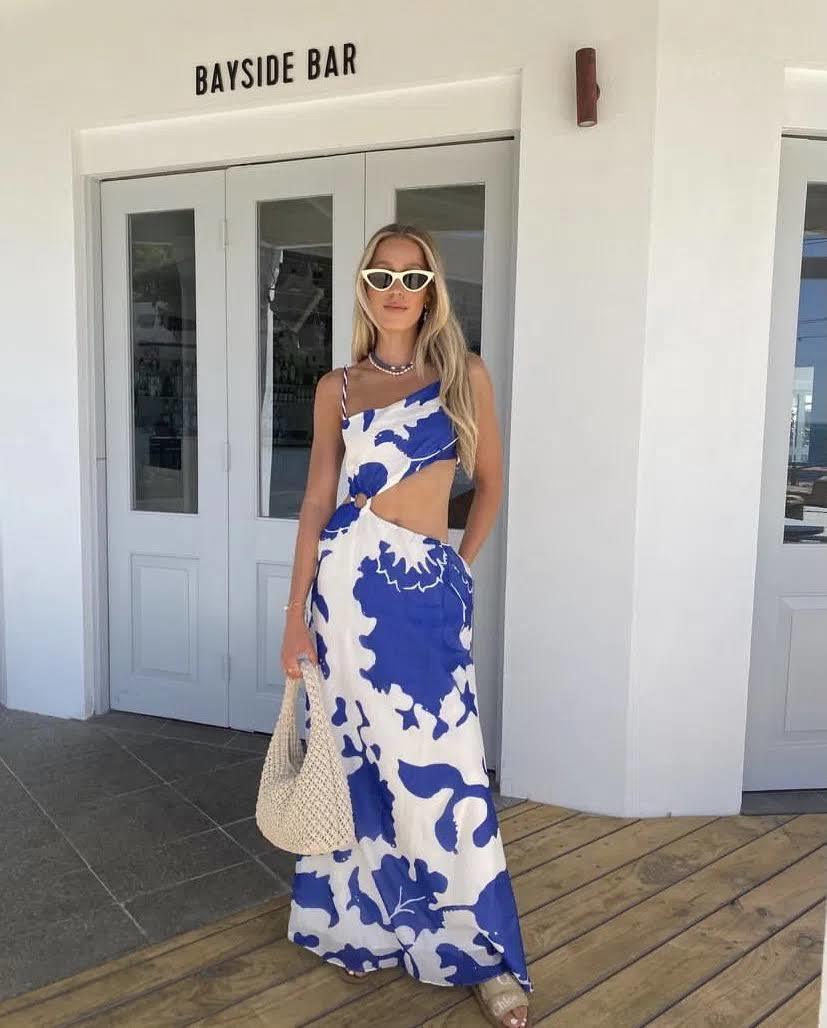 Rent a Sir The Label Vivi Asymmetrical Cut Out Dress