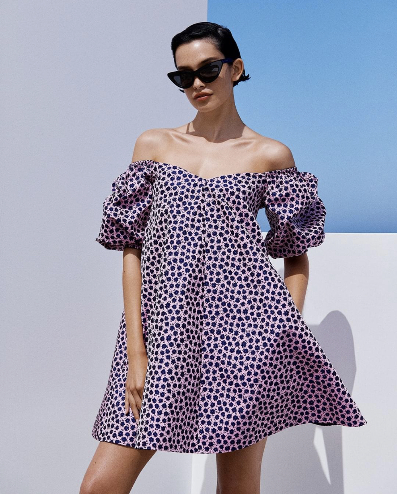 Borrow a Scanlan Theodore Floral Trapeze Dress