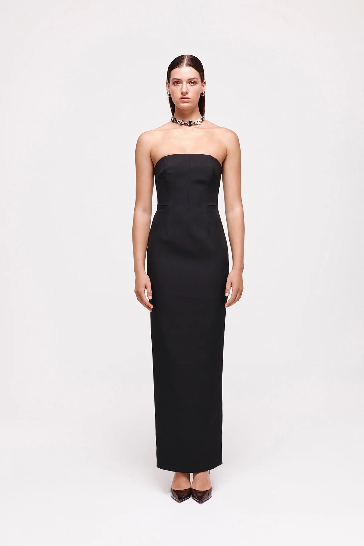 Rental Rachel Gilbert Minah Gown Strapless Black