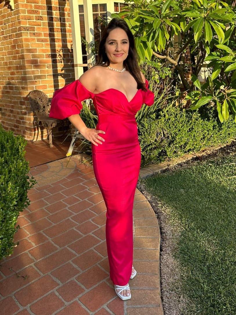 Formal rental Elle Zeitoune Karter Raspberry