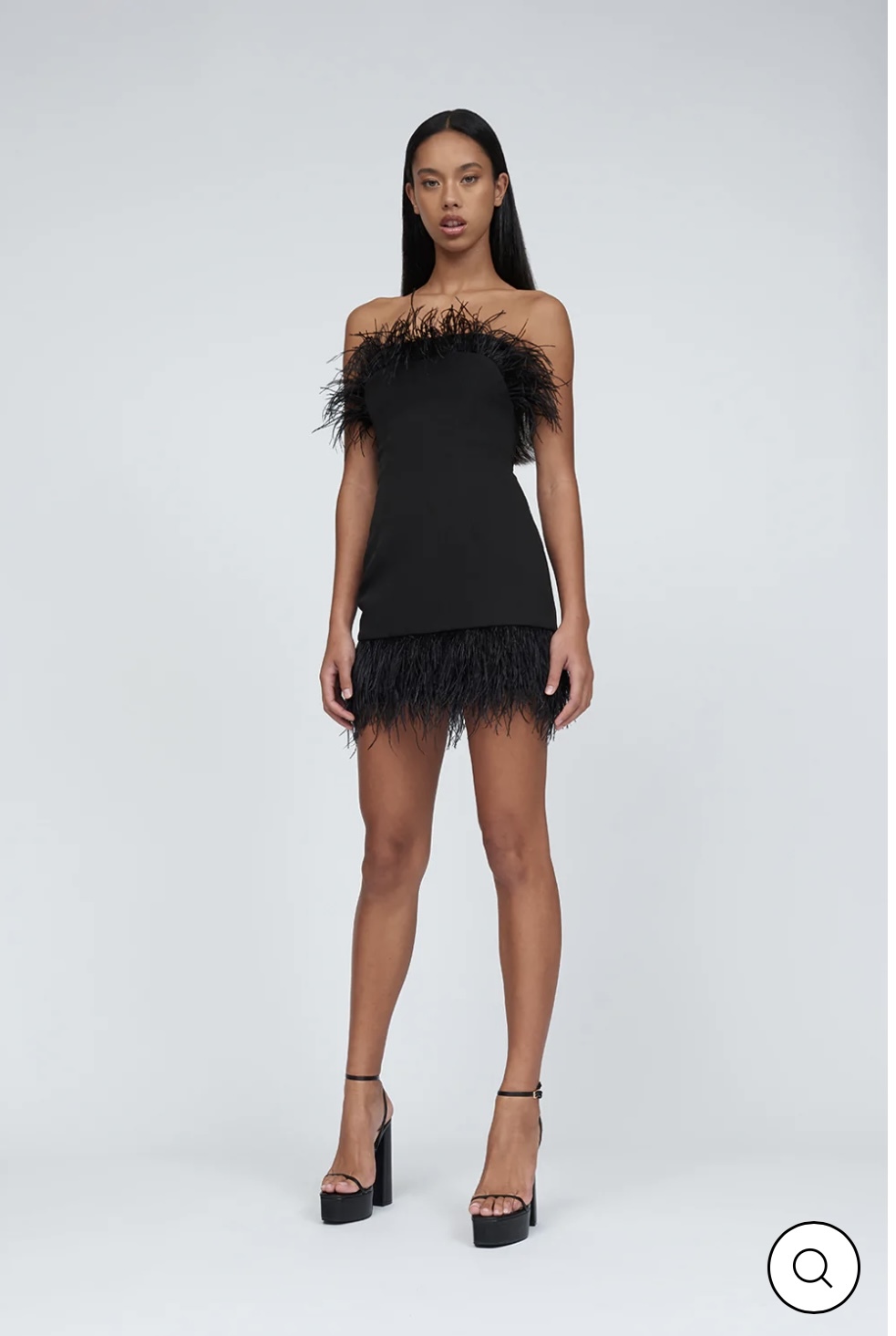 Cheap designer By Johnny By Johnny Feather Mini Dress