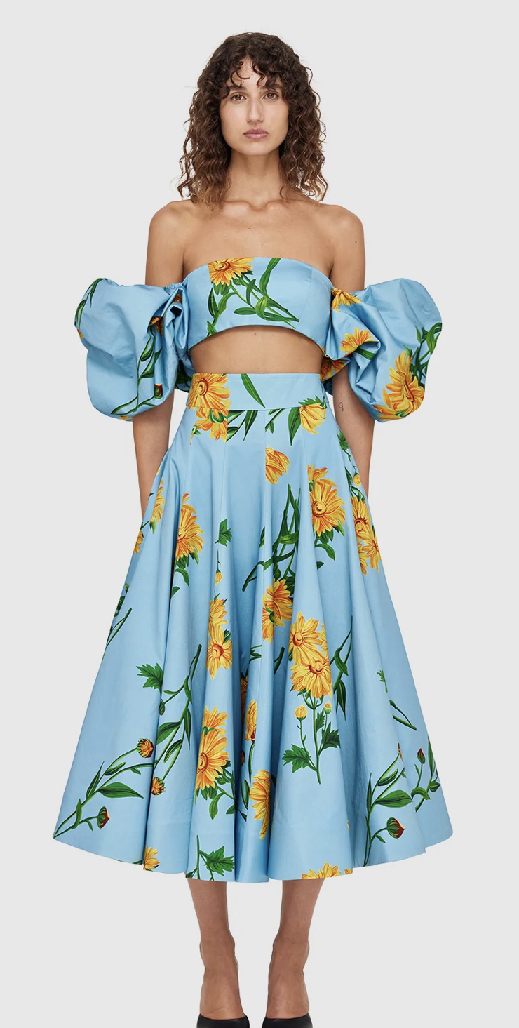 Rental Leo & Lin Marguerite Bleu Skirt Set