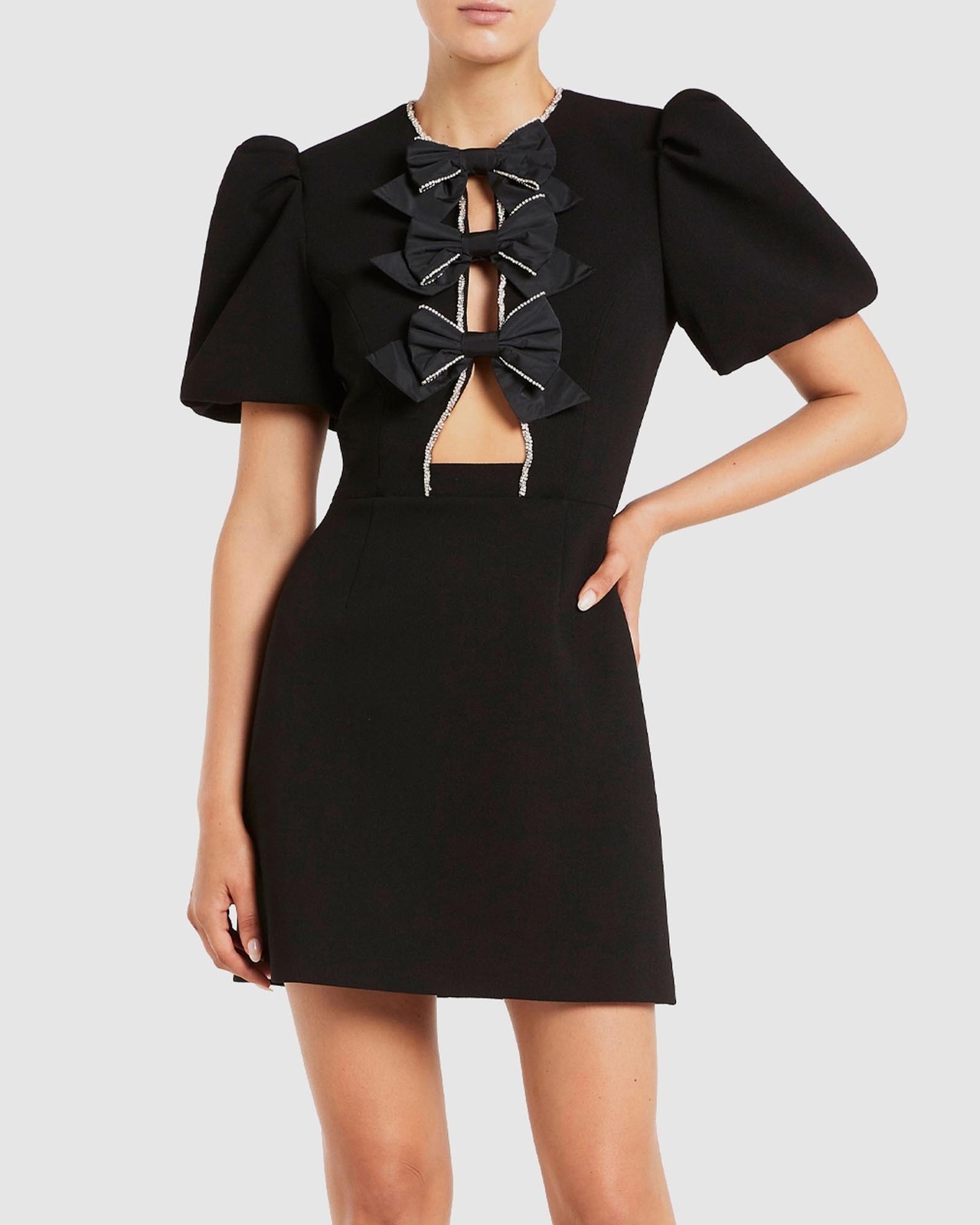 Loan a Rebecca Vallance Katie Bow Mini Dress