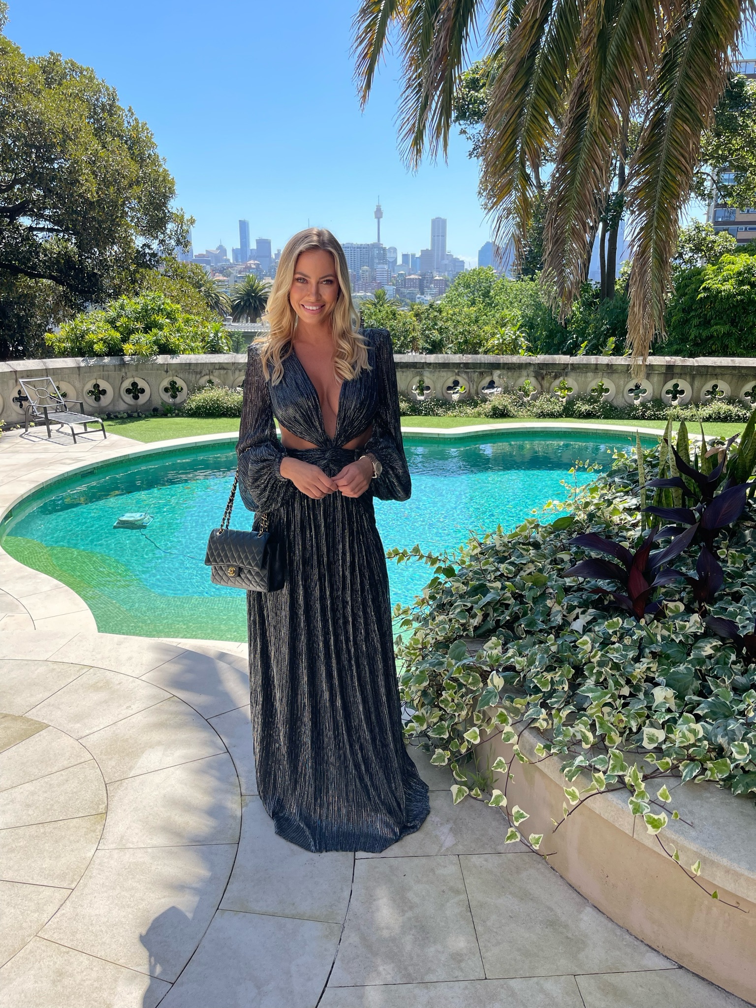 Borrow a Patbo Patbo Lurex Cutout Maxi Dress