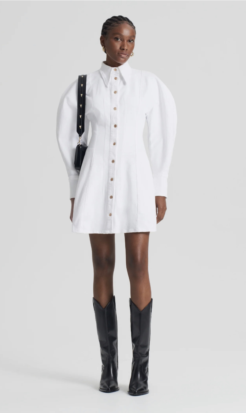 Loan a Scanlan Theodore Denim Cocoon Sleeve Mini Dress