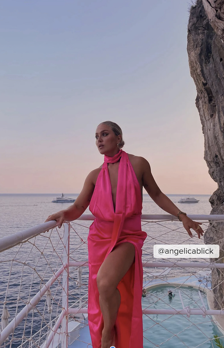 For rent a Josefine Hj Scarf Maxi Pink Dress