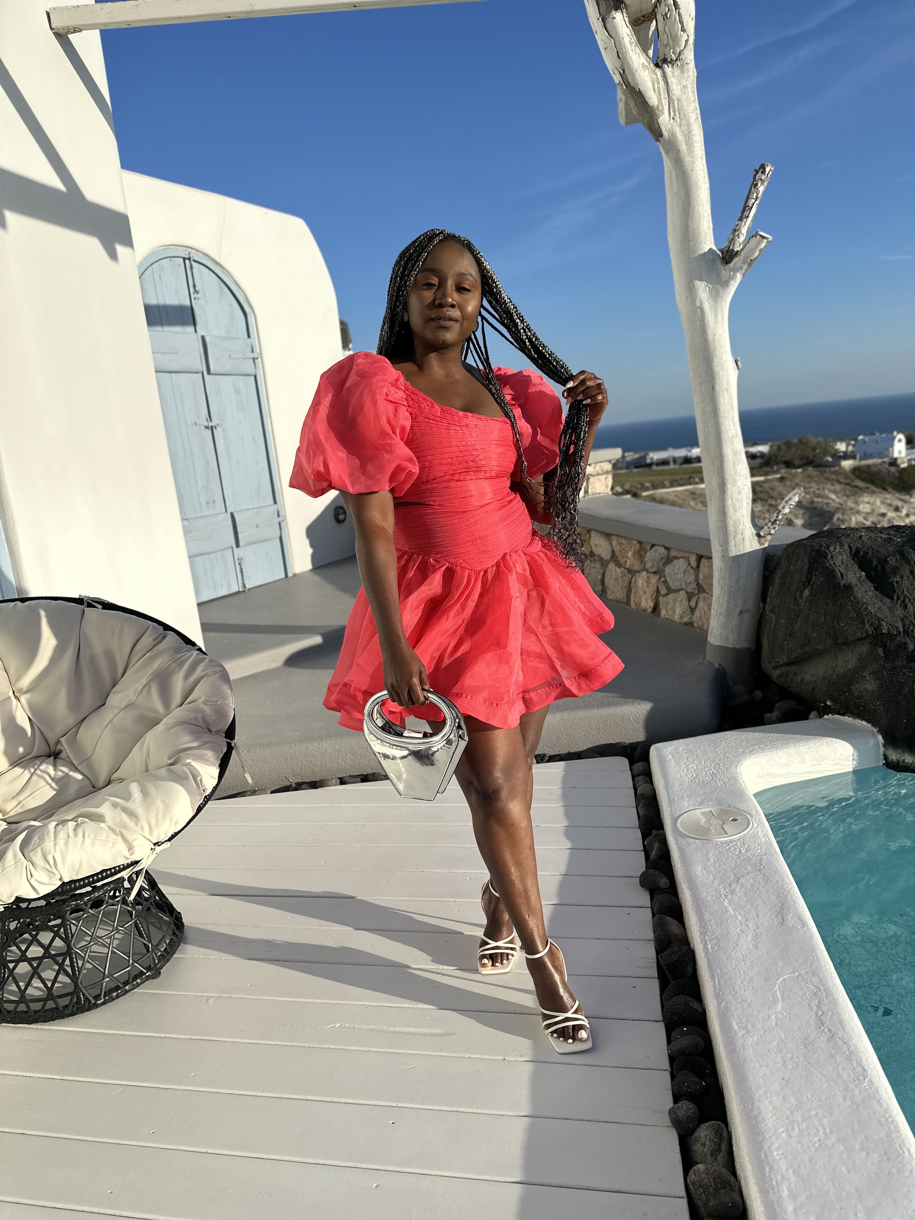 Formal rental Aje Joan Puff Sleeve Mini Dress