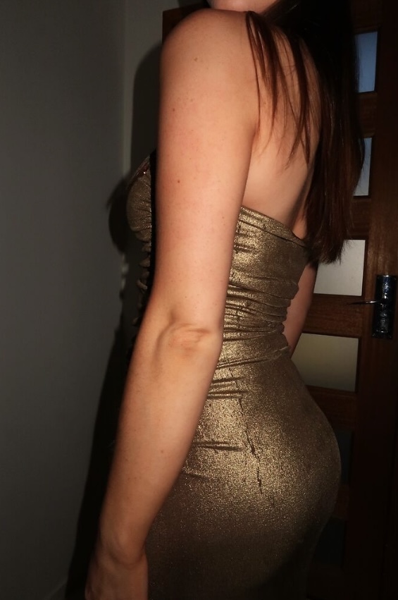 Rental Diesel Metallic Ruched Halterneck Gown