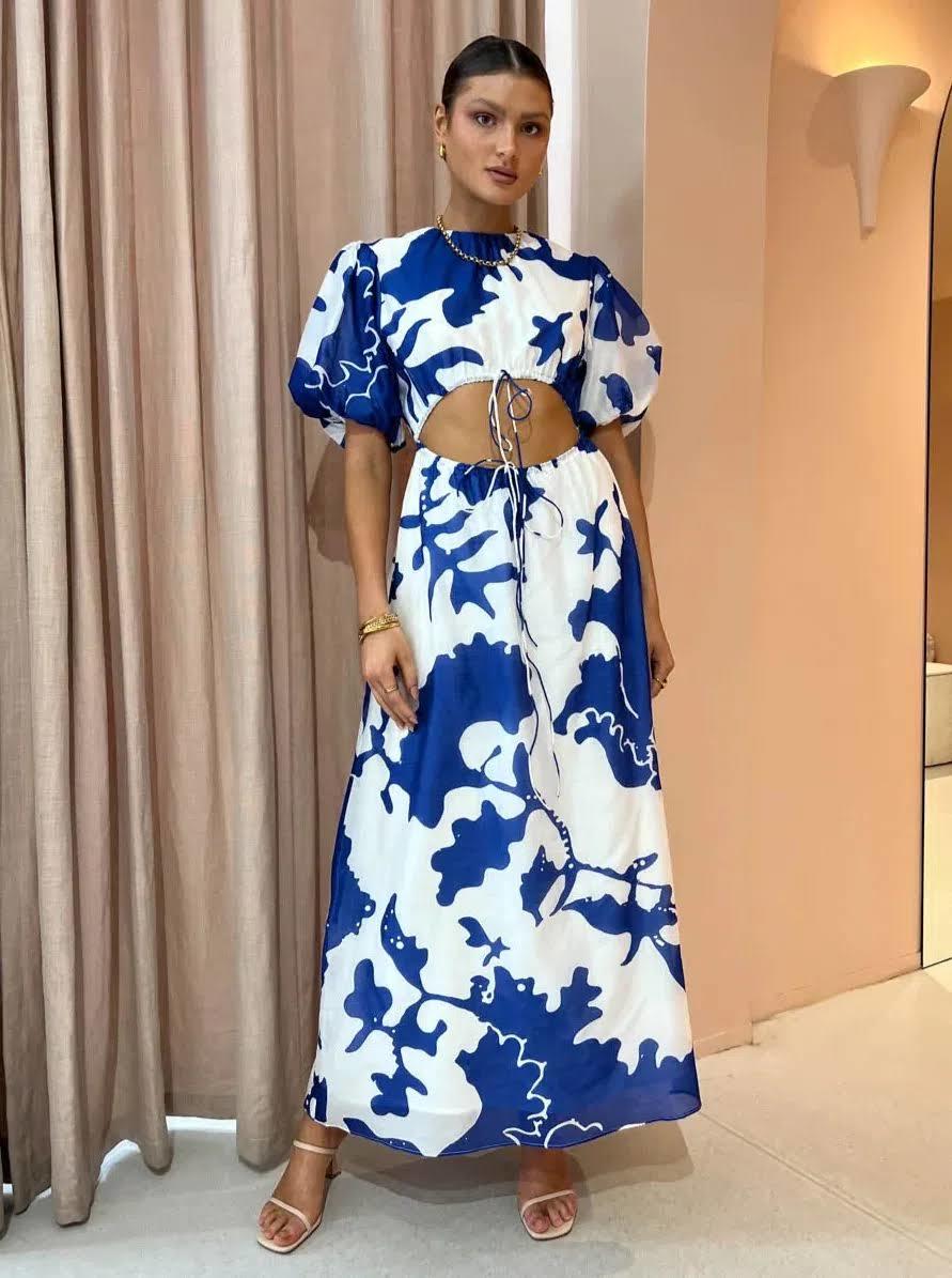 Loan a Sir The Label Vivi Puff Sleeve Maxi Dress