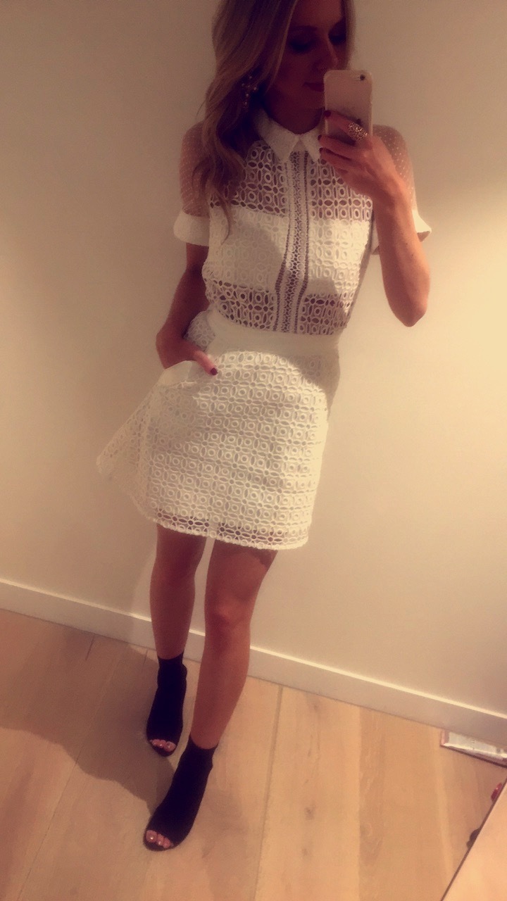 Cheap designer Self Portrait Pattern Play Lace Dress