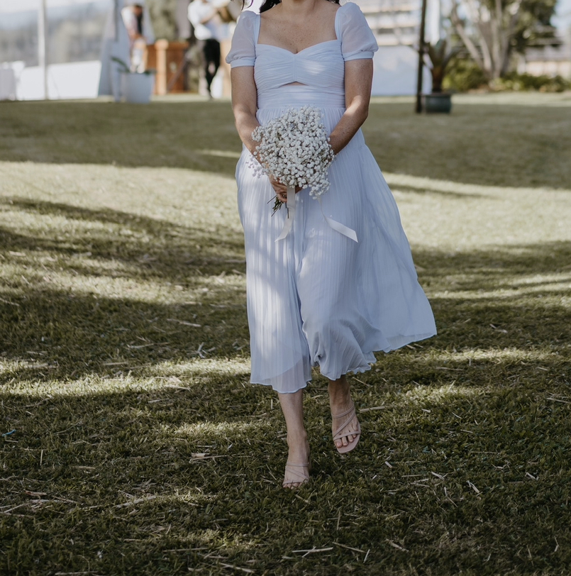 For rent a Self Portrait Sweetheart Neck Pleated Chiffon Midi Dress