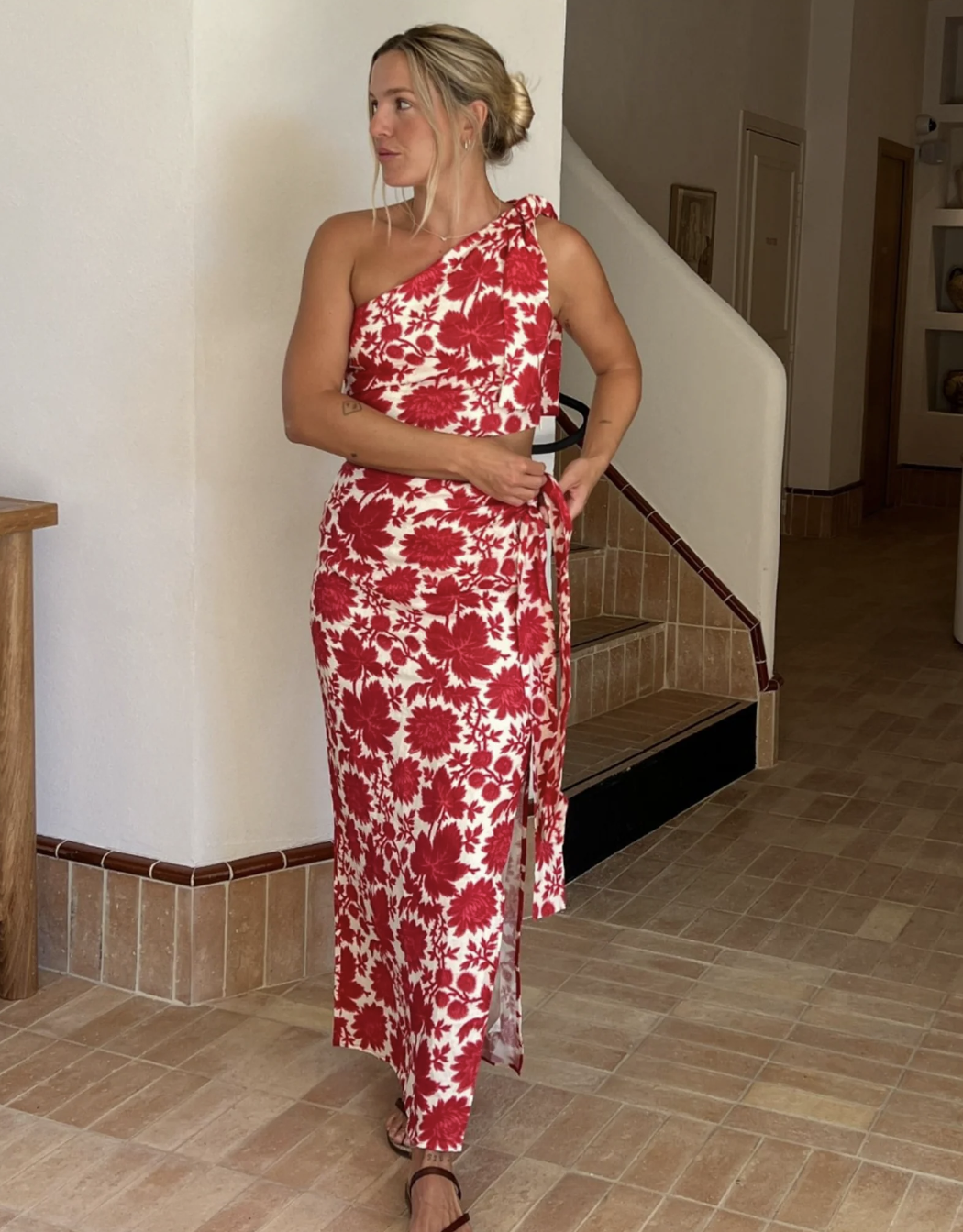 Rent a Sir The Label Cinta Tie Skirt And Tie Crop