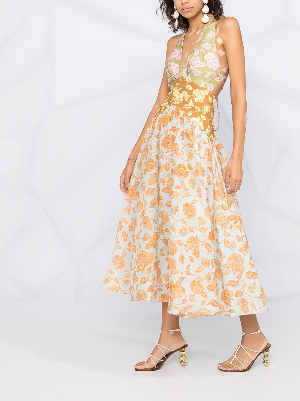 Formal rental Zimmermann The Lovestruck V Neck Midi Dress Size 0