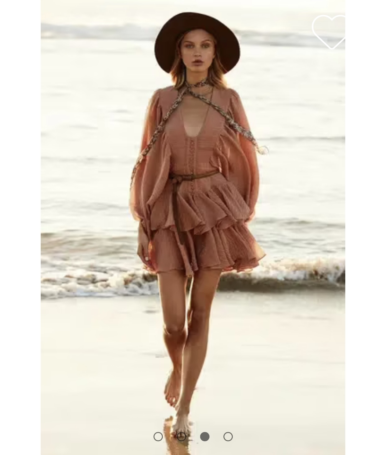 Rent a Shona Joy Charlotte Plunged Mini Dress Desert Rose
