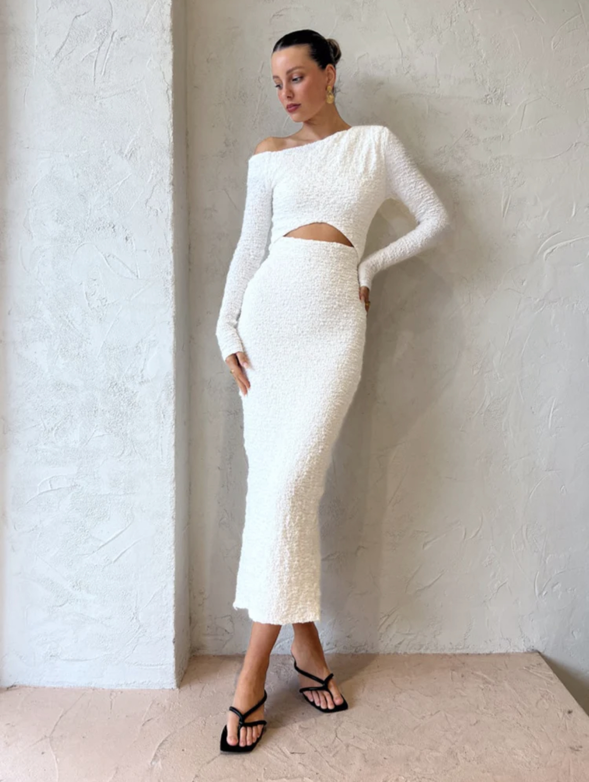 Loan a Sovere Overcast Dress In Off White