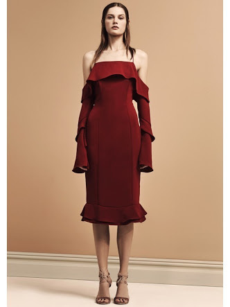 Loan a Nicholas Berry Crepe Spiral Sleeve Dress