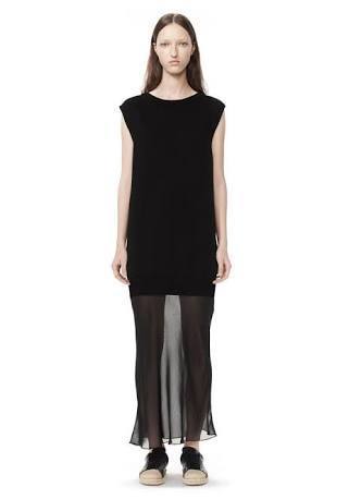 Formal rental T By Alexander Wang Sleeveless Knit Dress With Silk Skirt