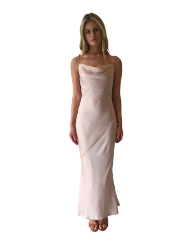 Formal rental Shona Joy Calypso Bias Cowl Slip Dress In Blush