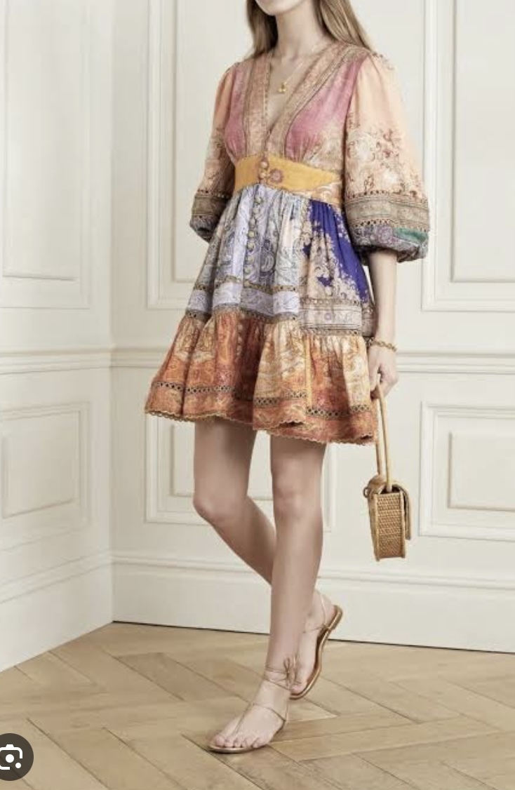 Hire a Zimmermann Anneke Lantern Mini Dress