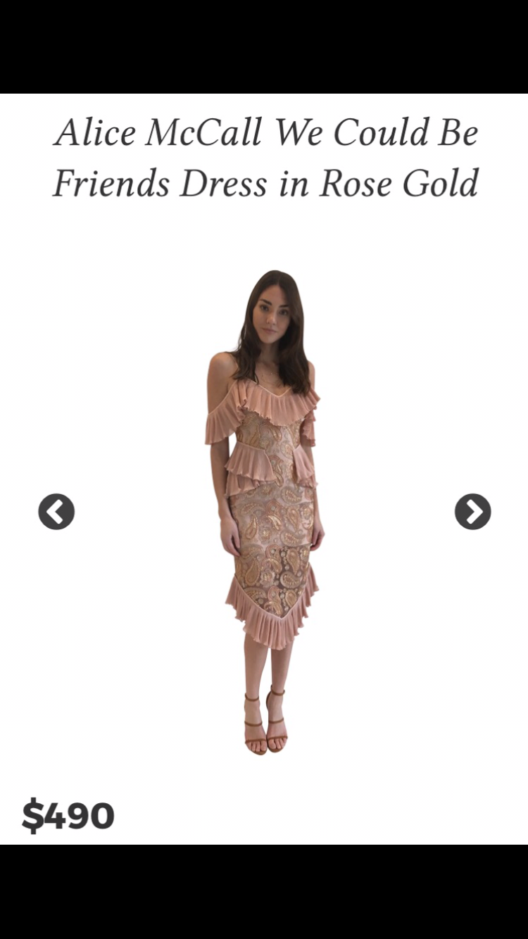 Cheap designer Alice Mccall We Could Be Friends Dress In Rose Gold
