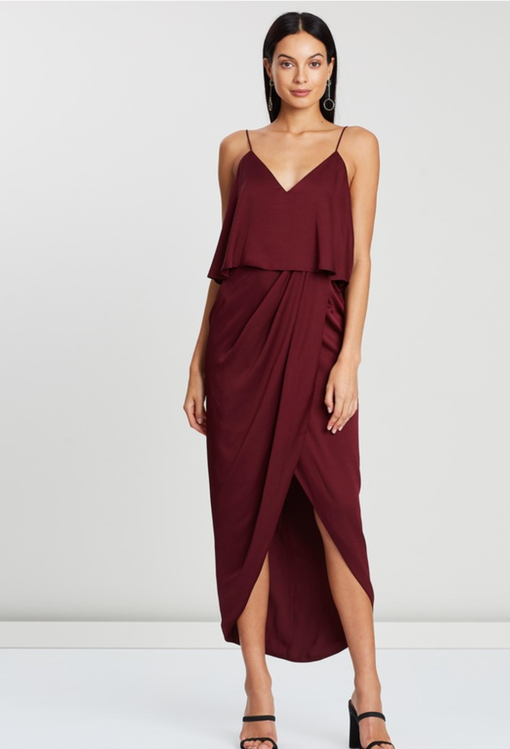 Borrow a Shona Joy Luxe Draped Cocktail Frill Dress