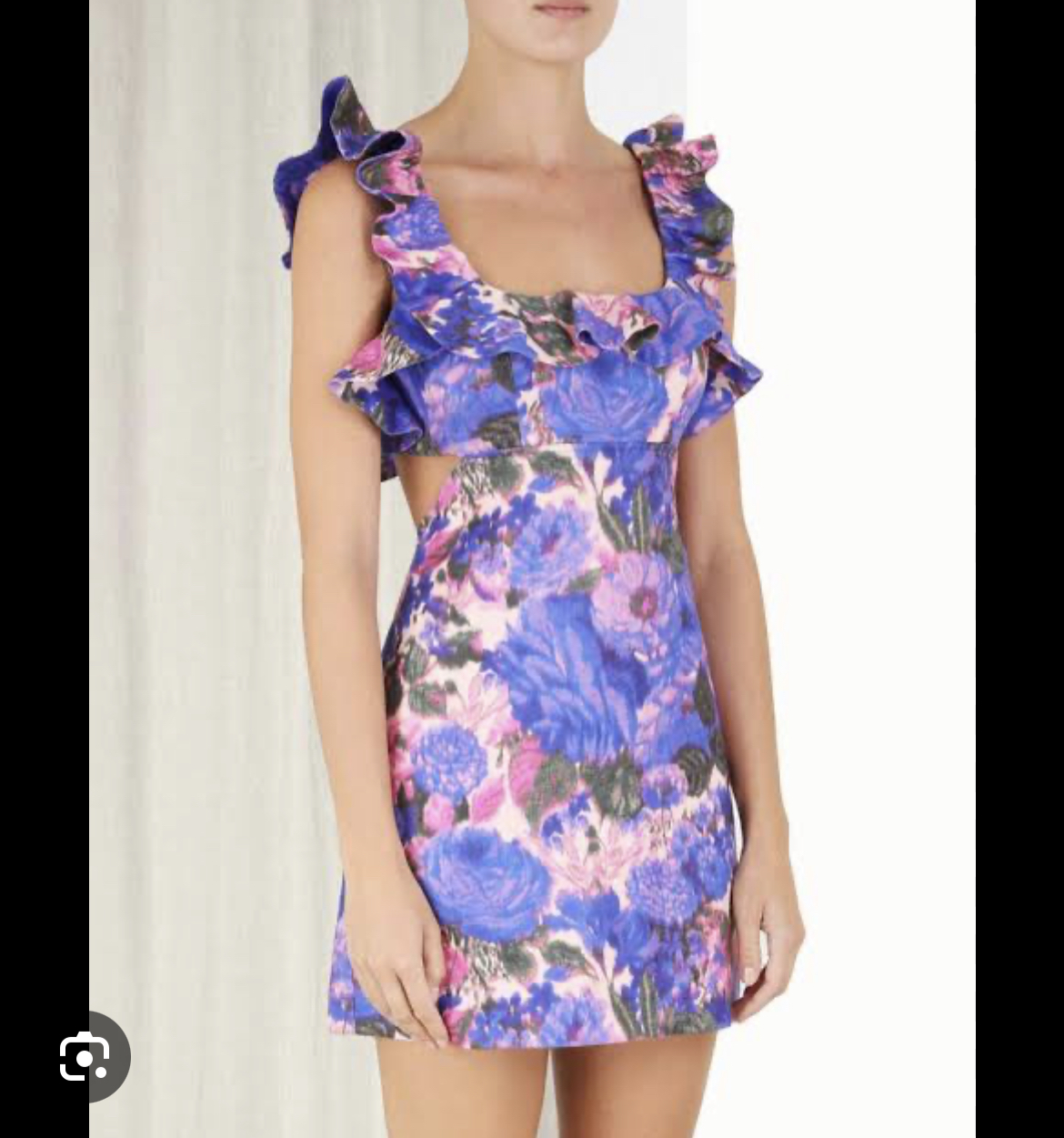 Loan a Zimmermann High Tide Frill Mini Dress