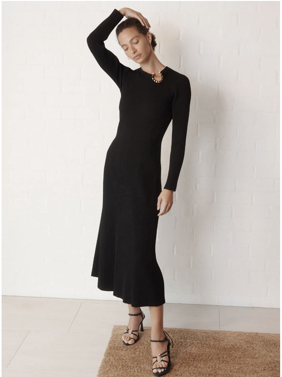 For rent a Aje Crescent Knit Midi Dress