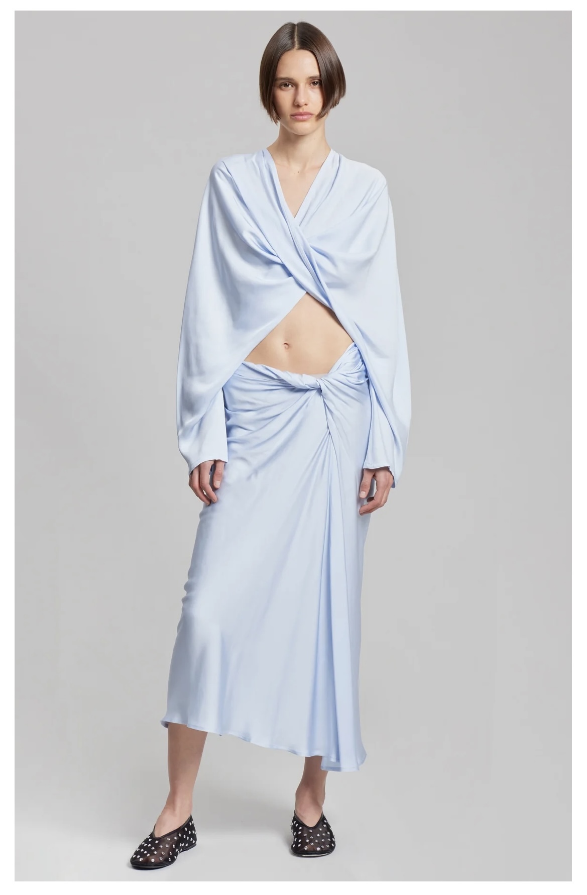 For rent a Beaufille Powder Blue Veda Skirt And Twist Top