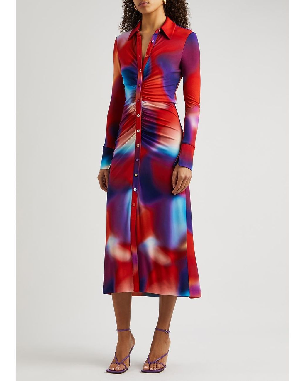 Rent a Rebecca Valance Del Prado Long Sleeve Midi Dress