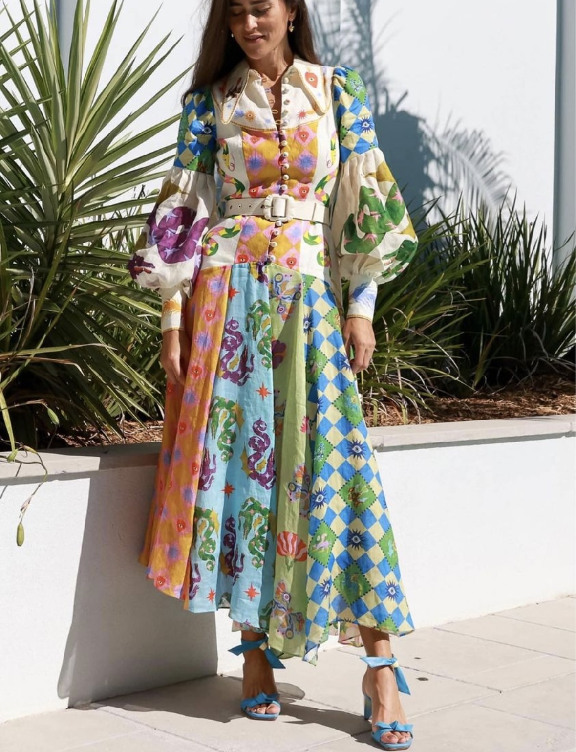 For rent a Alemais Lou Balloon Sleeve Dress