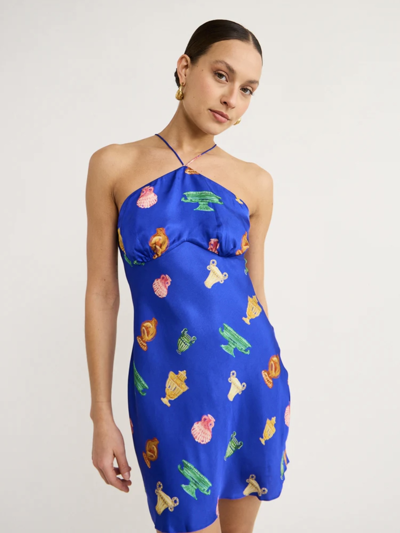 Cheap designer Roame Roame Vespa Dress In Ceramica Cobalt