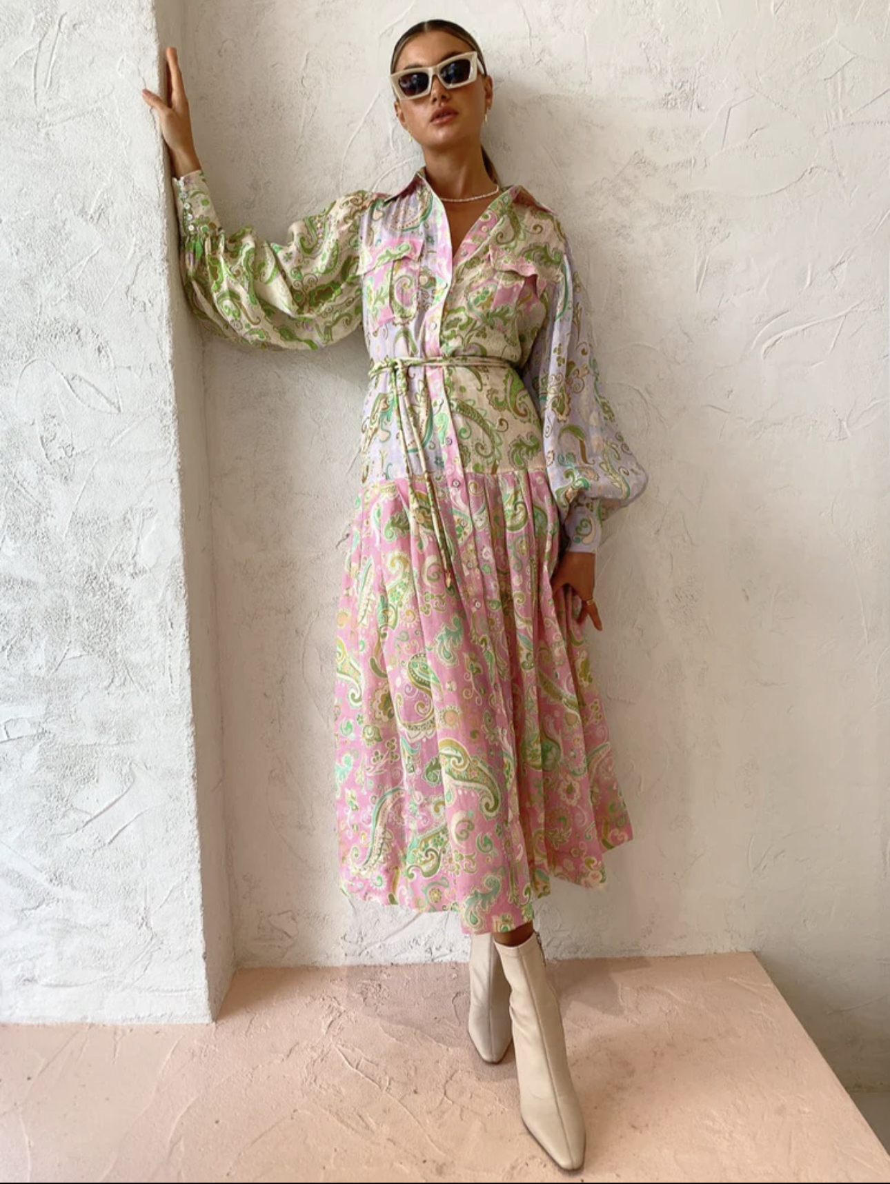 Hire a Alemais Marta Patchwork Shirtdress