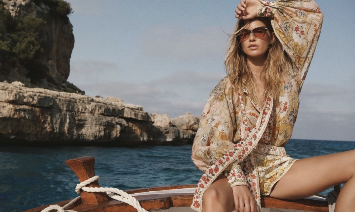 Borrow a Zimmermann Laurel Tie Neck Blouse And Shorts