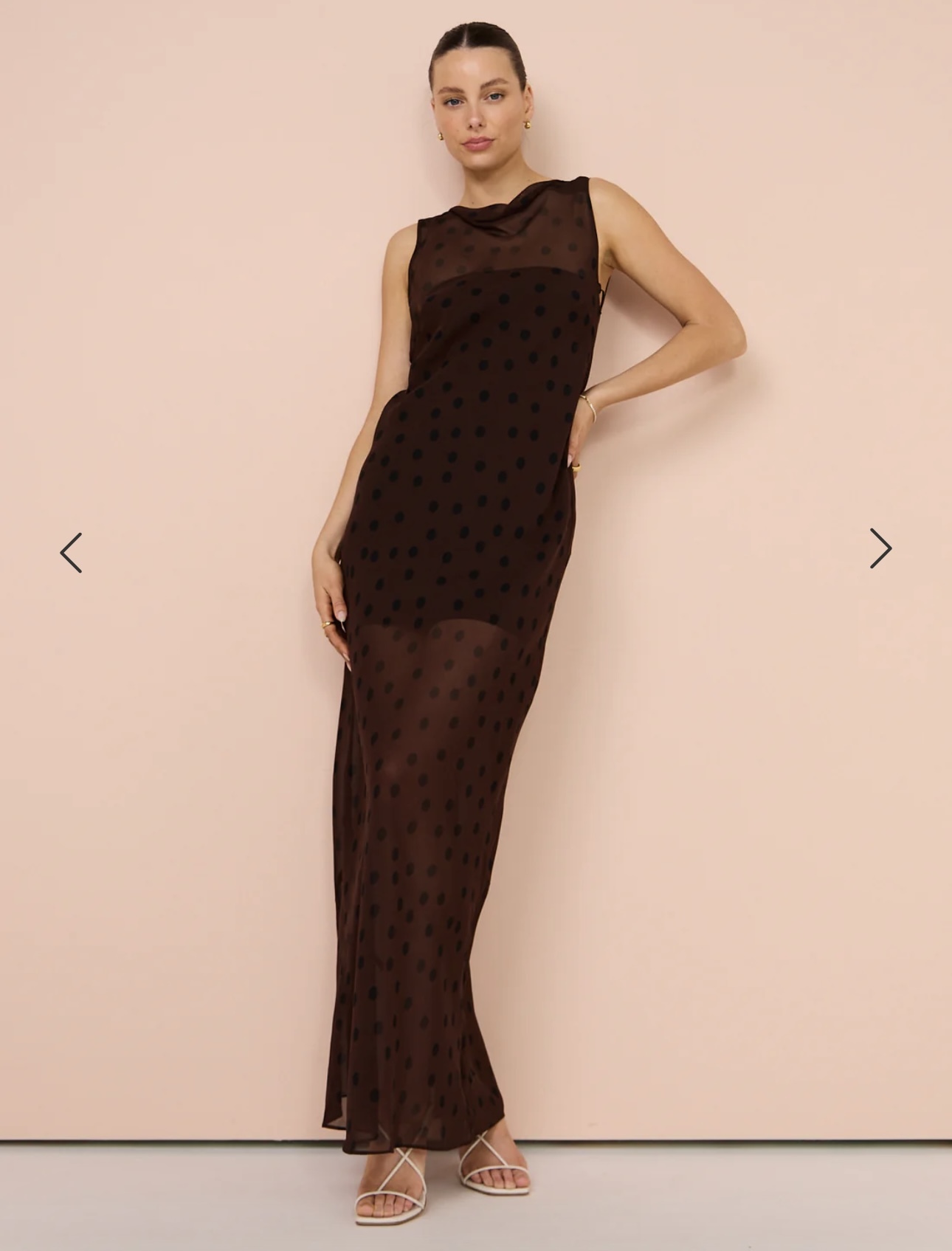 Rent a Bec & Bridge Turner Boatneck Maxi Dress In Chocolate/Black