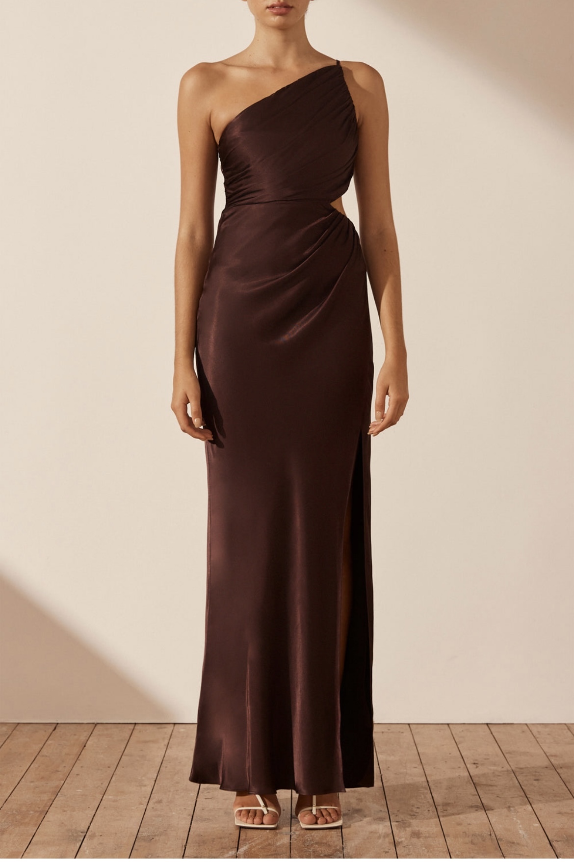 Cheap designer Shona Joy Lana Asymmetrical Gathered Maxi Dress