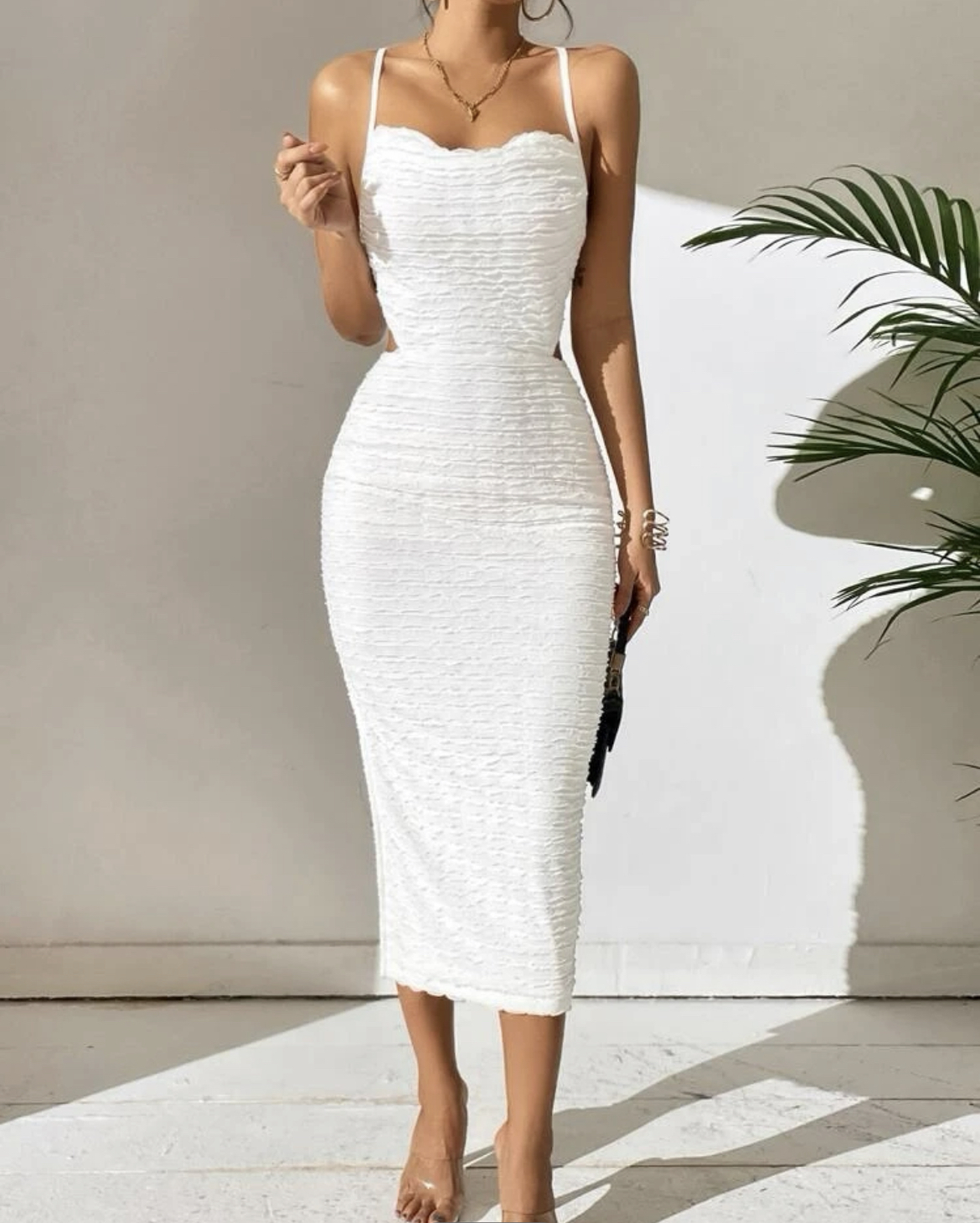 Backless White Dress White for loan